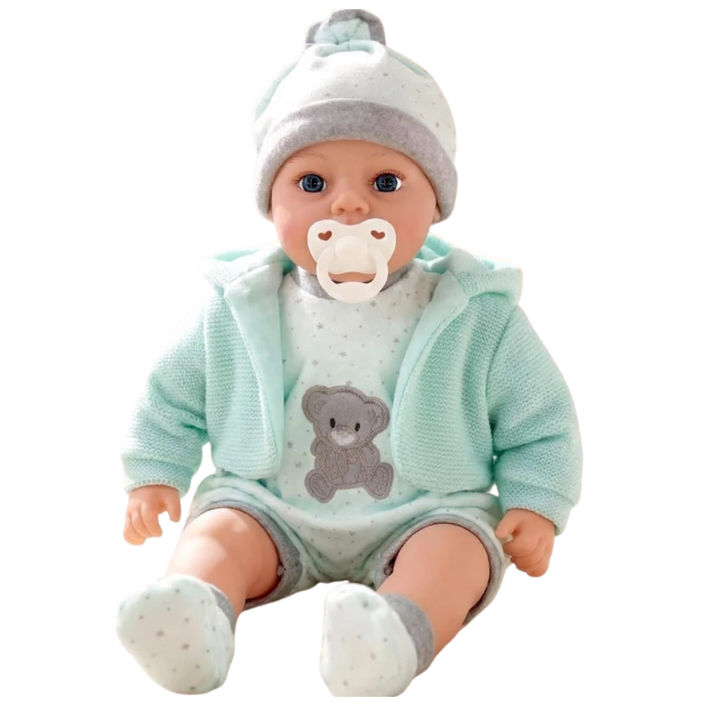 Bibi Doll Willow 18 Inch Baby Doll Girl Soft Body Toy Mint Green Outfit Sounds 3+ Gift Kids