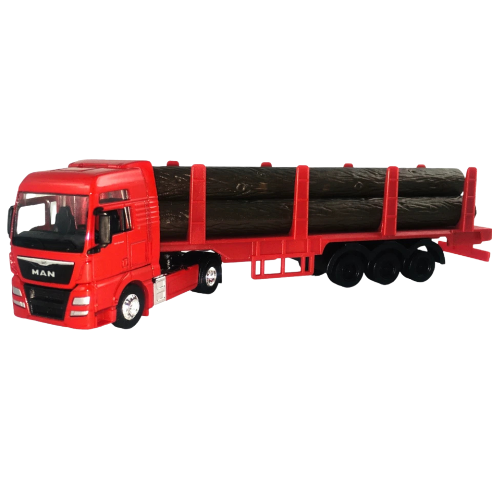Welly Man Tgx Xxl Timber Transporter Diecast Truck Model Toy 1:64 Scale Swedish Lorry