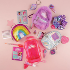 Barbie Mini Bag Set 4 Pack With Hair Clips Lip Gloss Nail Stickers Girls Gift Accessories