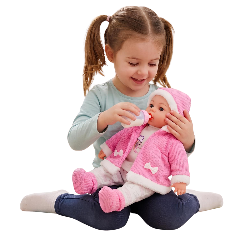 BiBi Doll 18" Soft Body Interactive Baby Doll or 2-Pack Doll Clothes Set Choose