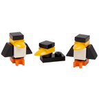 LEGO Penguins on Iceberg Set with 3 Penguins, South Pole Tile, Winter Zoo Decor
