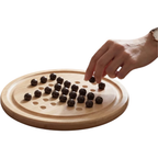 Classic Solitaire Board Game 21cm Wooden Marbles One for 1 Player Strategy Puzzle Toy Ages 3+