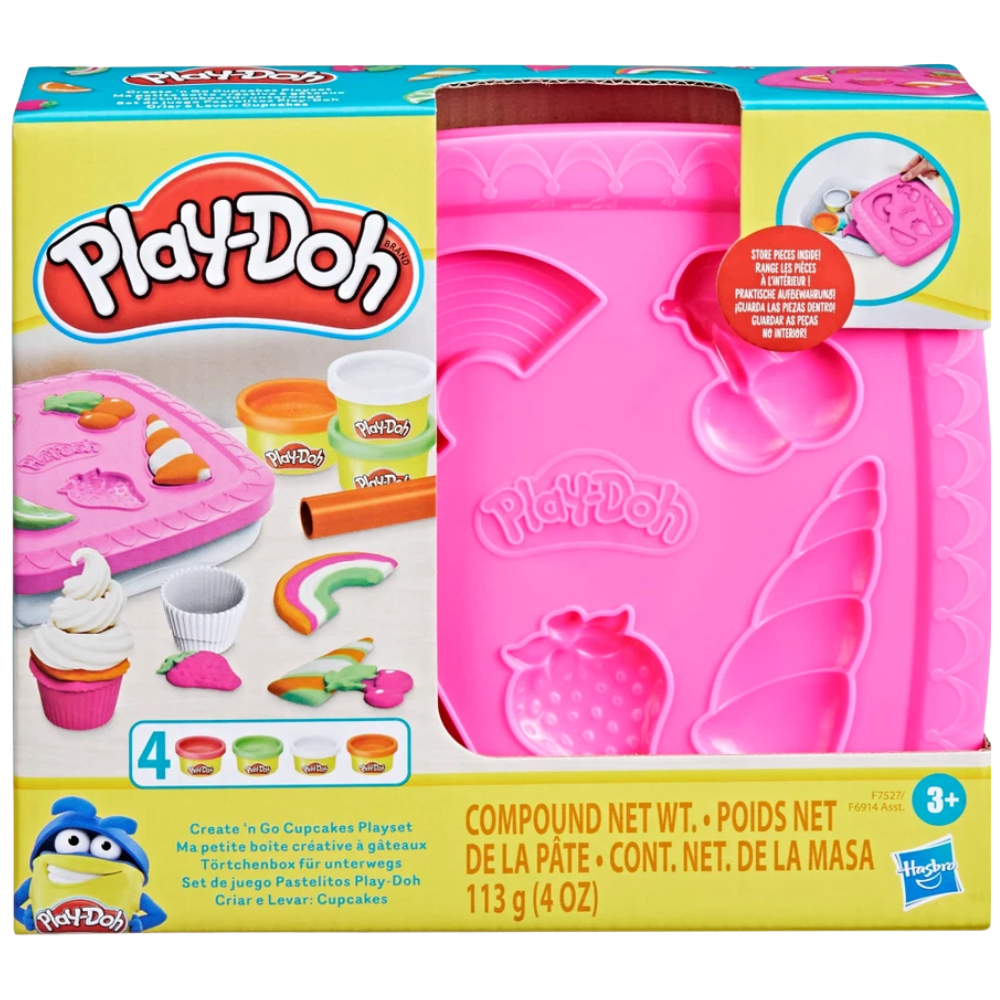 Play-Doh Create N Go Cupcakes Playset New Kids Children's Creative Baking Toy Set Creative