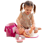 Bibi Doll Baby Doll Changing Bag 16 Piece Set Nappy Magic Bottle Potty Feeding Accessories