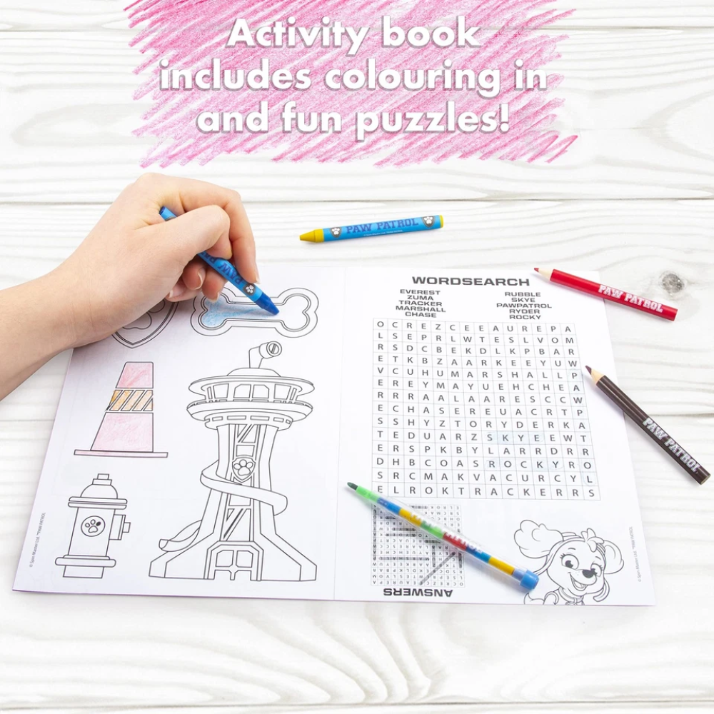Paw Patrol Skye Activity Backpack for Girls Kids Travel Activity Pack Colouring Crayons 3d Puzzle Gift