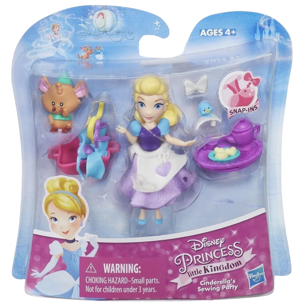 Disney Princess Little Kingdom Snap-Ins & Royal Clips Figures Rapunzel Cinderella & Frozen