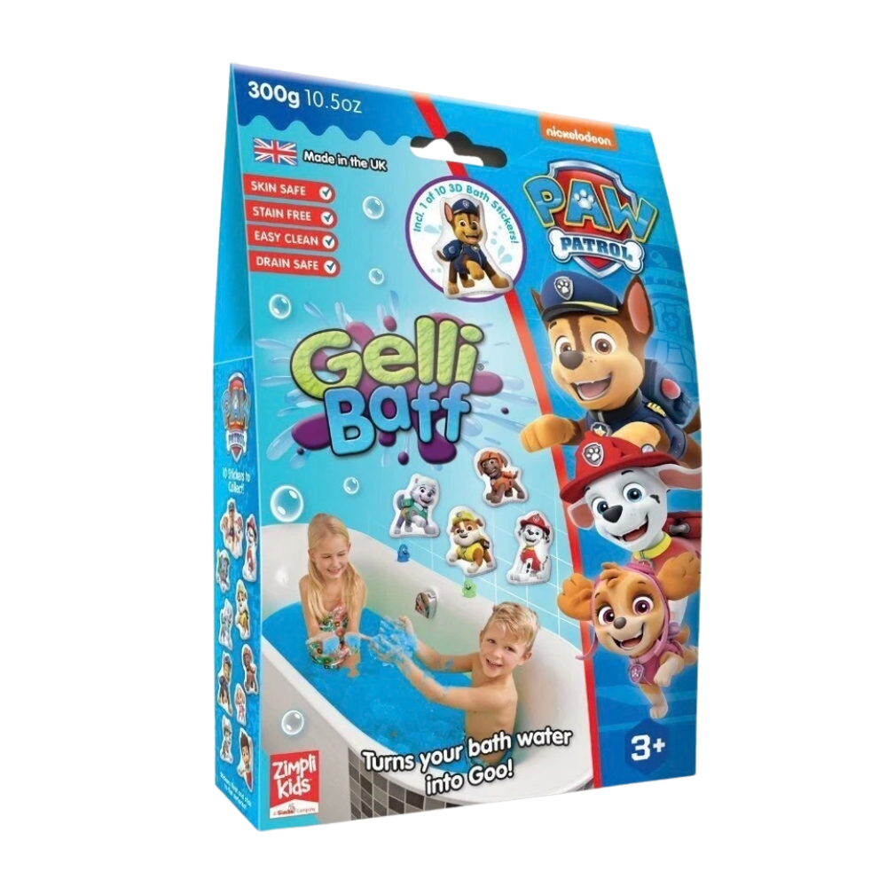 Zimpli Kids PAW Patrol Gelli Baff 300g Sensory Bath Goo Set with Sticker