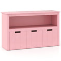 3-Drawer Mobile Wooden Storage Cabinet with Extra Large Space