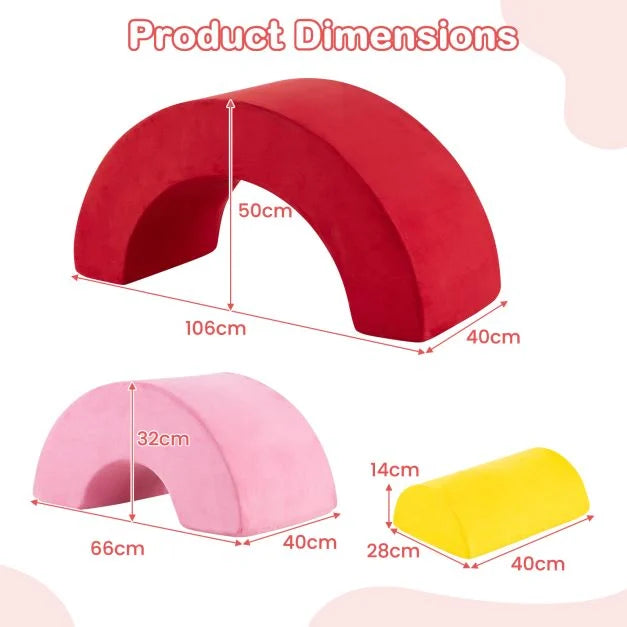 3-Piece Soft Climbing Toys for Toddlers with Elastic Filling