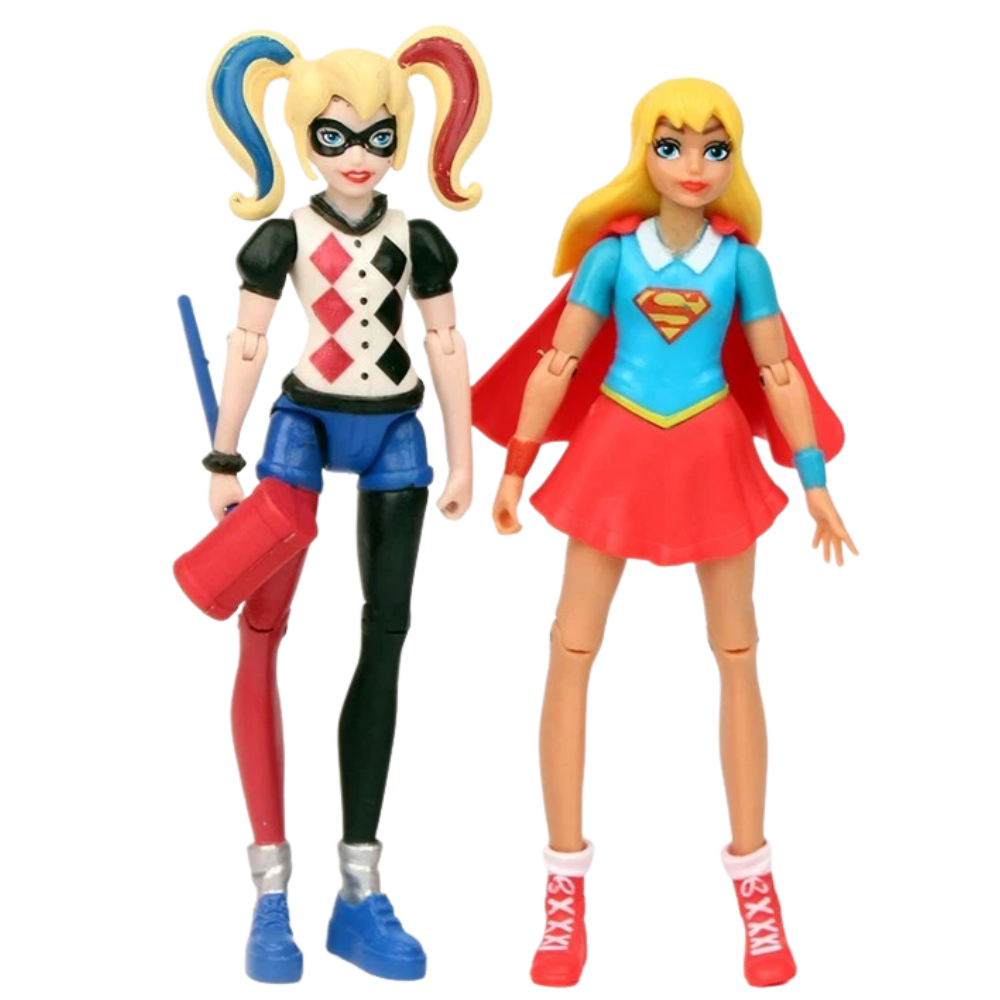 6pcs DC Comics Super Hero Girls Harley Quinn Batgirl Kid Action Figures Doll Toy