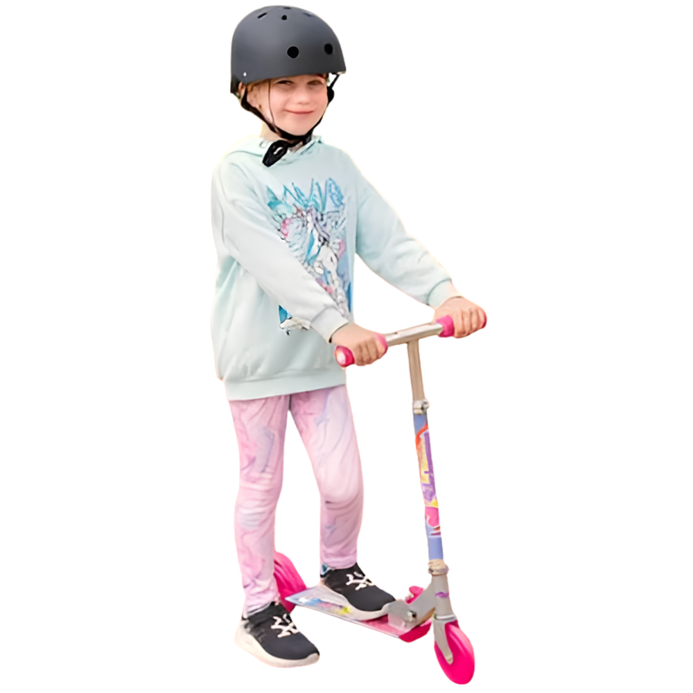 Ozbozz Unicorn Magical Sparkles Kids Scooter Colourful Indoor & Outdoor Push Scooter for Ages 5+