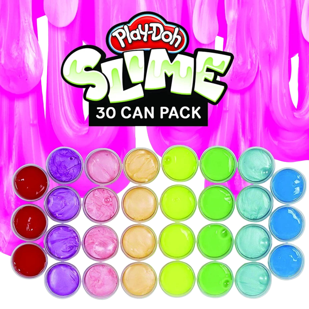 Play-Doh Slime 30 Can Pack Assorted Rainbow Colours Non-Toxic Kids Craft Toy 3+