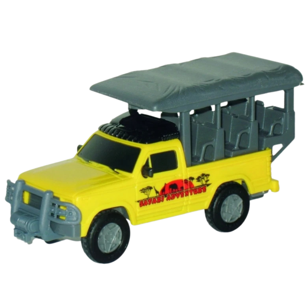 Teama Toys Safari 4x4 Off-Road Car 1:32 Scale Diecast Model Toy – Yellow or White