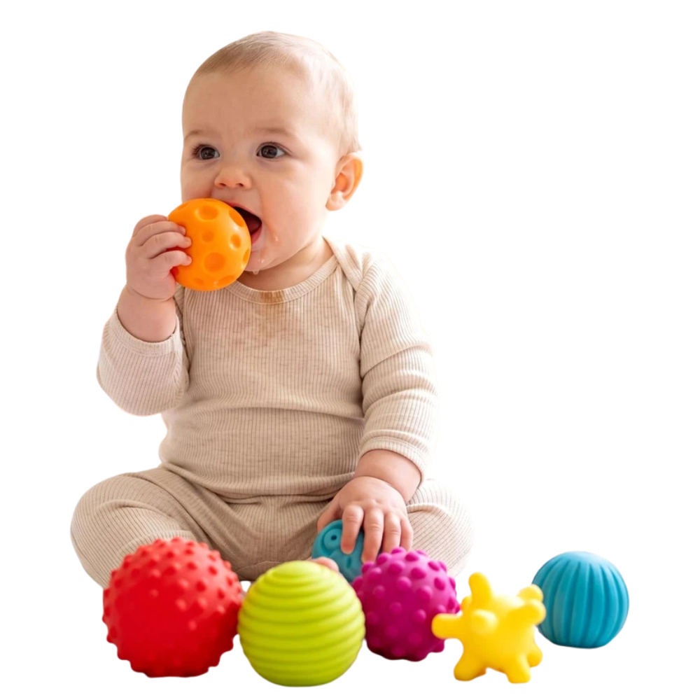 Baby Sensory Balls Set 6 Pcs Soft Textured Grasping Balls Infant Toddler Toy