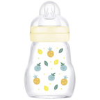 Mam Feel Good Glass Baby Bottle Unisex Anti-Colic Feeding Bottle for Babies New Uk
