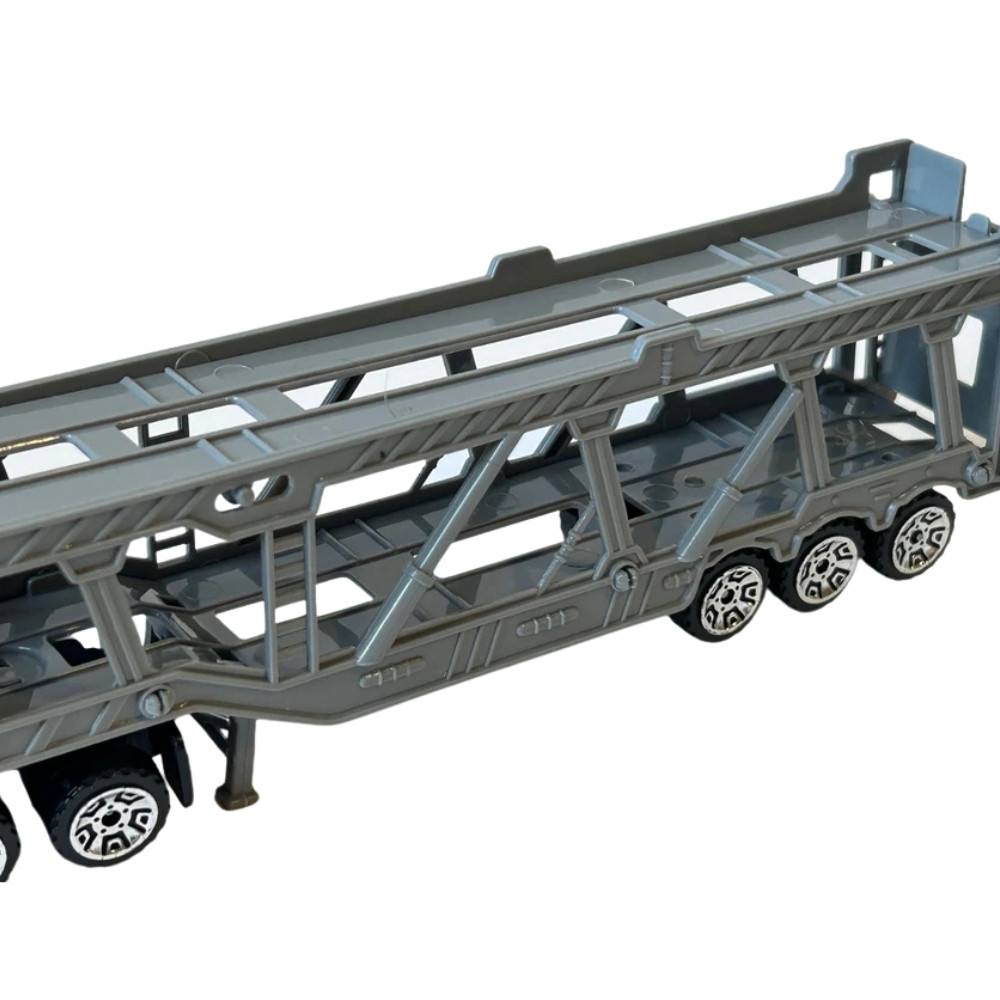 Blue Diecast Lorry Truck Transporter Hauler Toy Model Vehicle for Kids Collectors Display