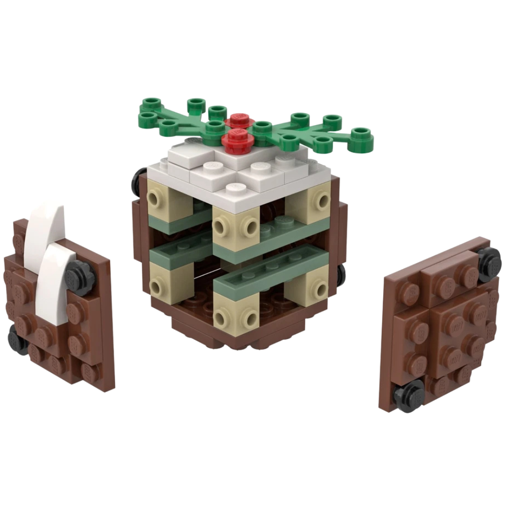 LEGO Christmas Pudding Bauble Decoration Building Kit 58 Pieces Festive Tree Ornament