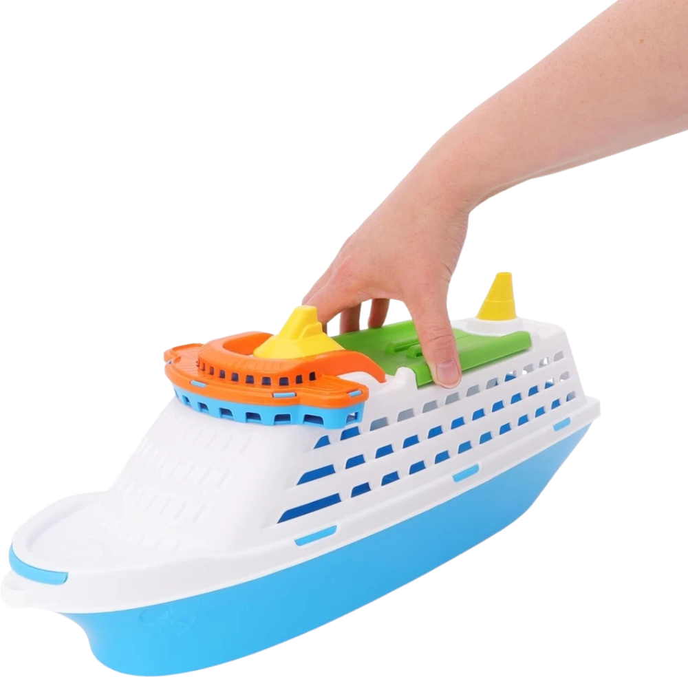 Toyland 41cm Colourful Cruise Ship Floating Water Toy With Moveable Doors & Wheels, Ages 3+