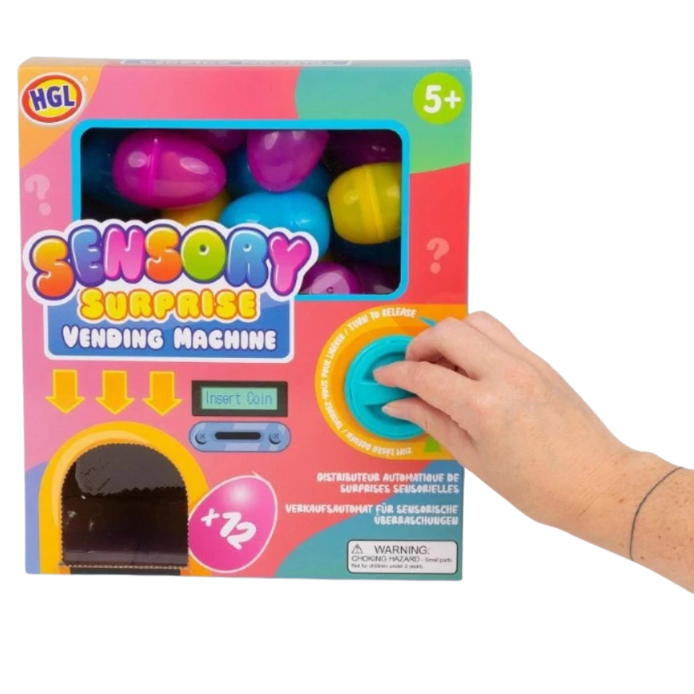 Mini Sensory Surprise Vending Machine with 12 Collectible Eggs, Mochis & Fidget Toys