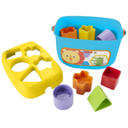 Fisher-Price Baby's First Blocks 10 Piece Shape Sorting Stacking Bucket Toy Baby 6M+