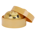 Toyland® Metallic Gold Squishy Bao Dumpling Fidget Toy with Reusable Steamer Box Ages 3+