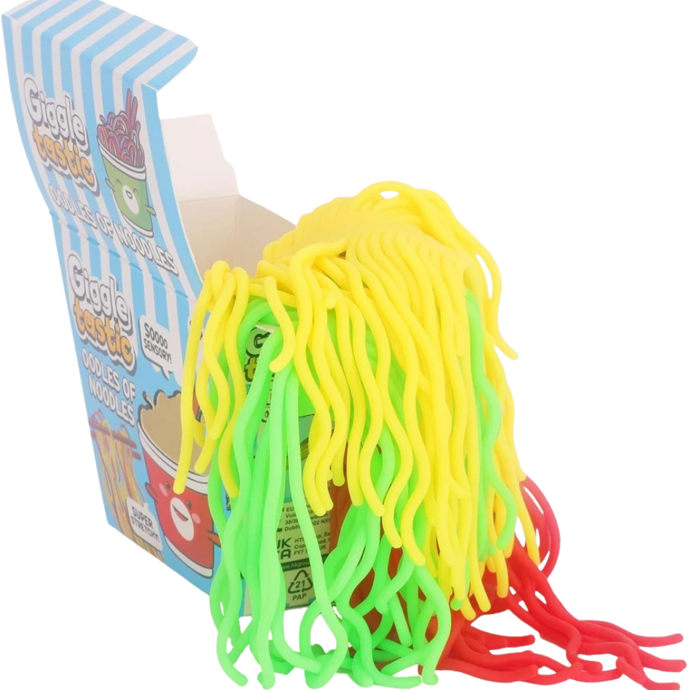 Toyland® Squishy Noodles Fidget Toy – Soft Colourful Sensory Stress Relief Squeeze Toy Ages 3+