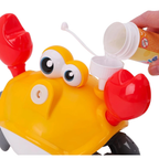 Toyland 22cm Crazy Crab Moving Bubble Machine with Led Lights Sounds 2x60ml Solution Kids Ages 3+
