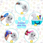 Pet Toy Pretend Dog Grooming Backpack Vet Play Set Gift for Kids and Children