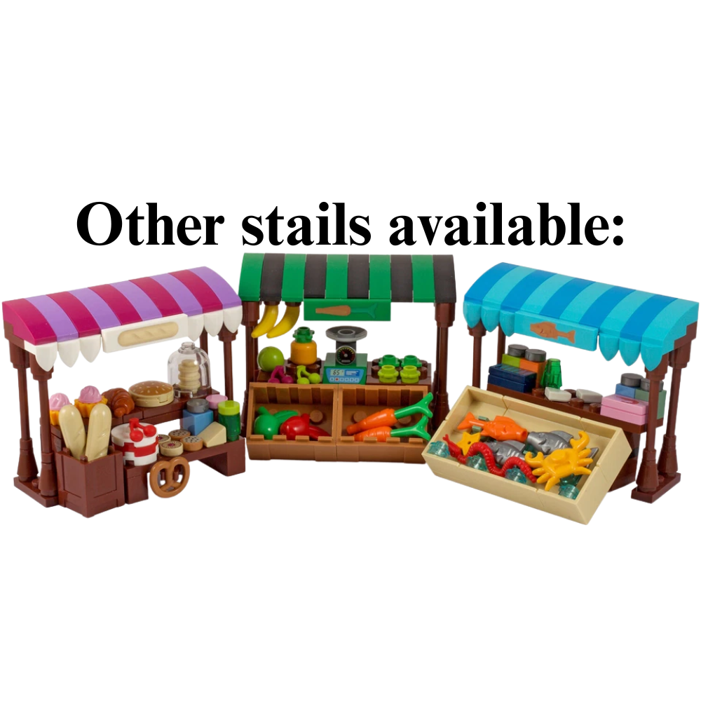 LEGO Market Stall Fruit and Veg Greengrocer City Custom Building Set MOC