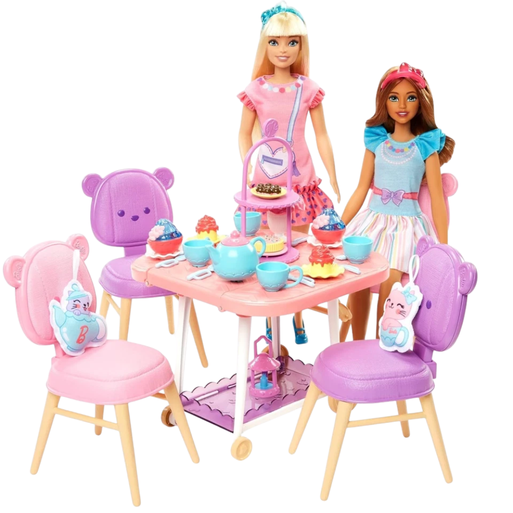 My First Barbie Tea Party Playset Accessories New Kids Toy Pretend Play Gift Set