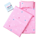 Baby Doll Bedding Set 3pcs Pink Quilt Pillow Mattress for Dolls Up to 20 Inch Pram Cot Toy