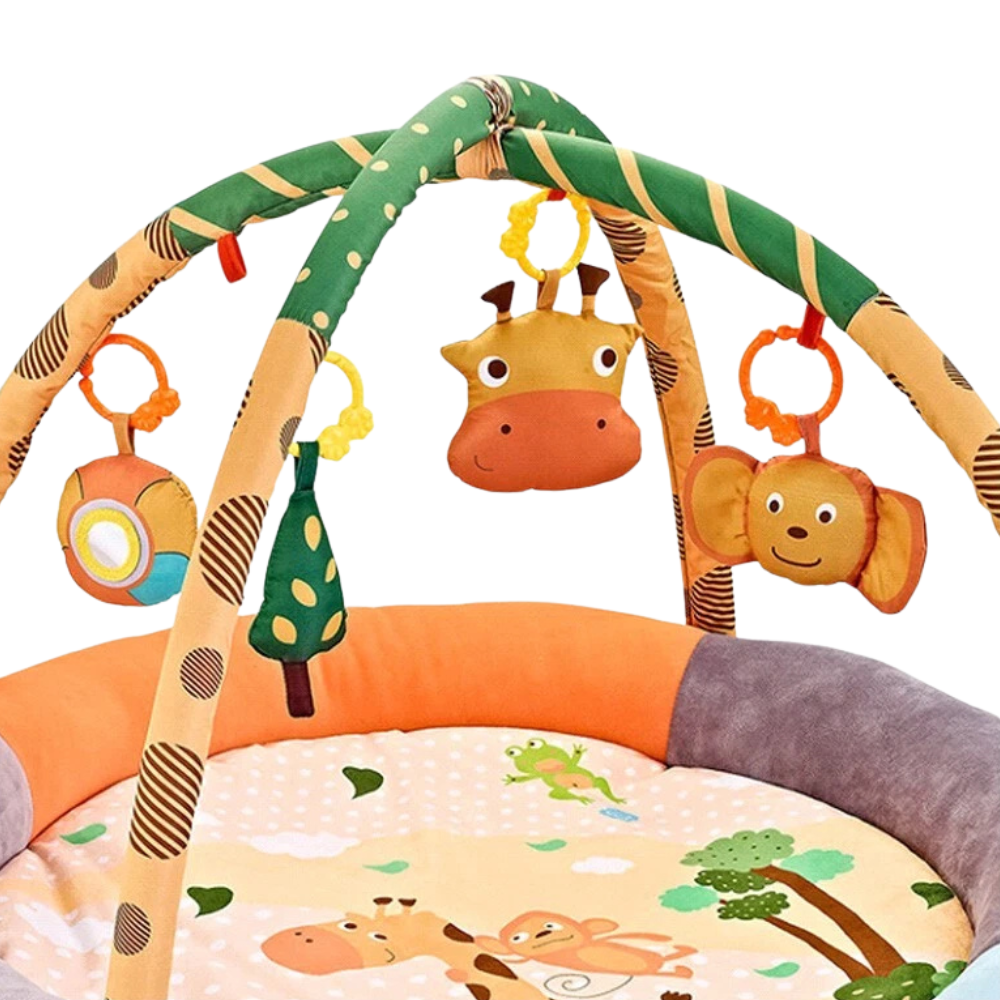 Baby Round Activity Play Mat Gym with Soft Colourful Material for Infant Playtime and Fun