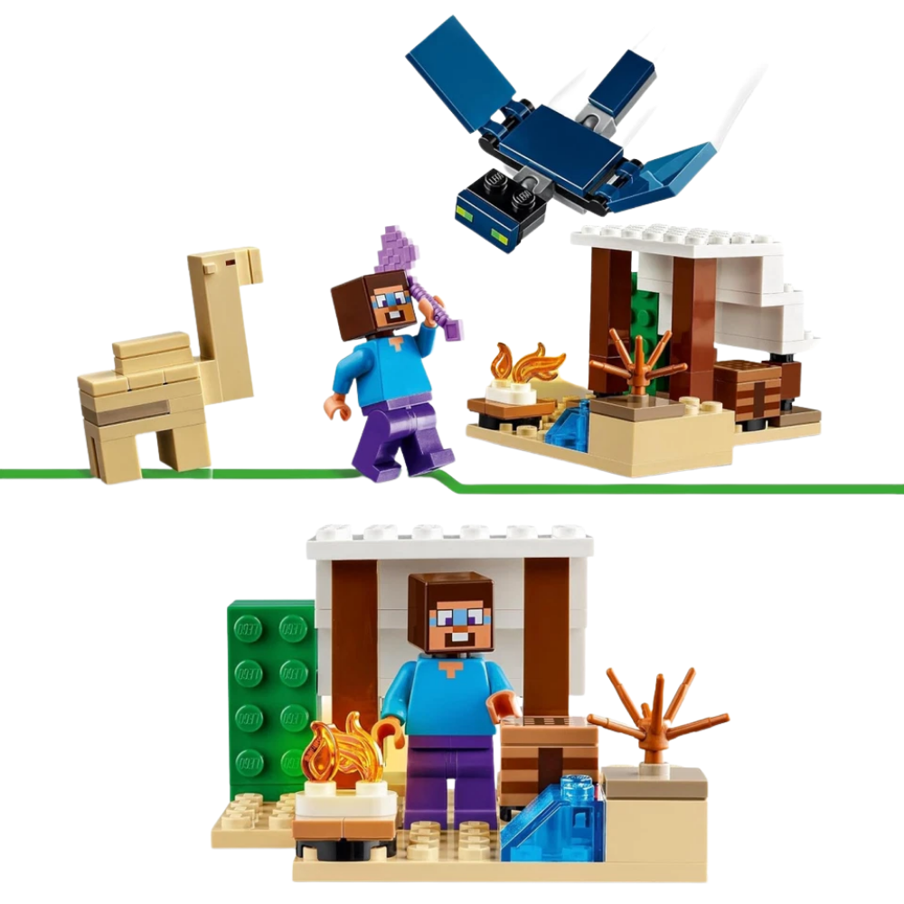 LEGO Minecraft 21251 Steve’s Desert Expedition Biome Building Set with House & Figures