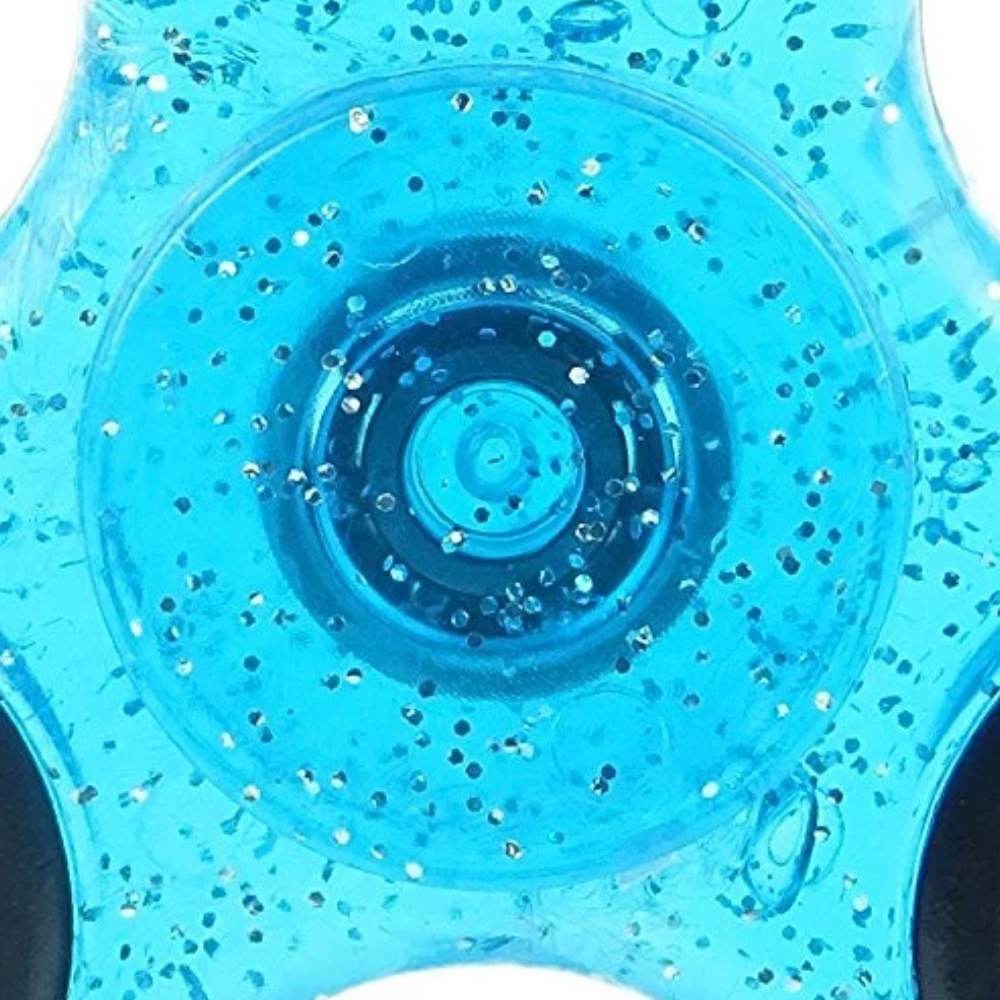 Turquoise Glitter Hand Spinner Fidget Toy Stress Relief Spinner Sensory Distraction Toy 1-3 Min