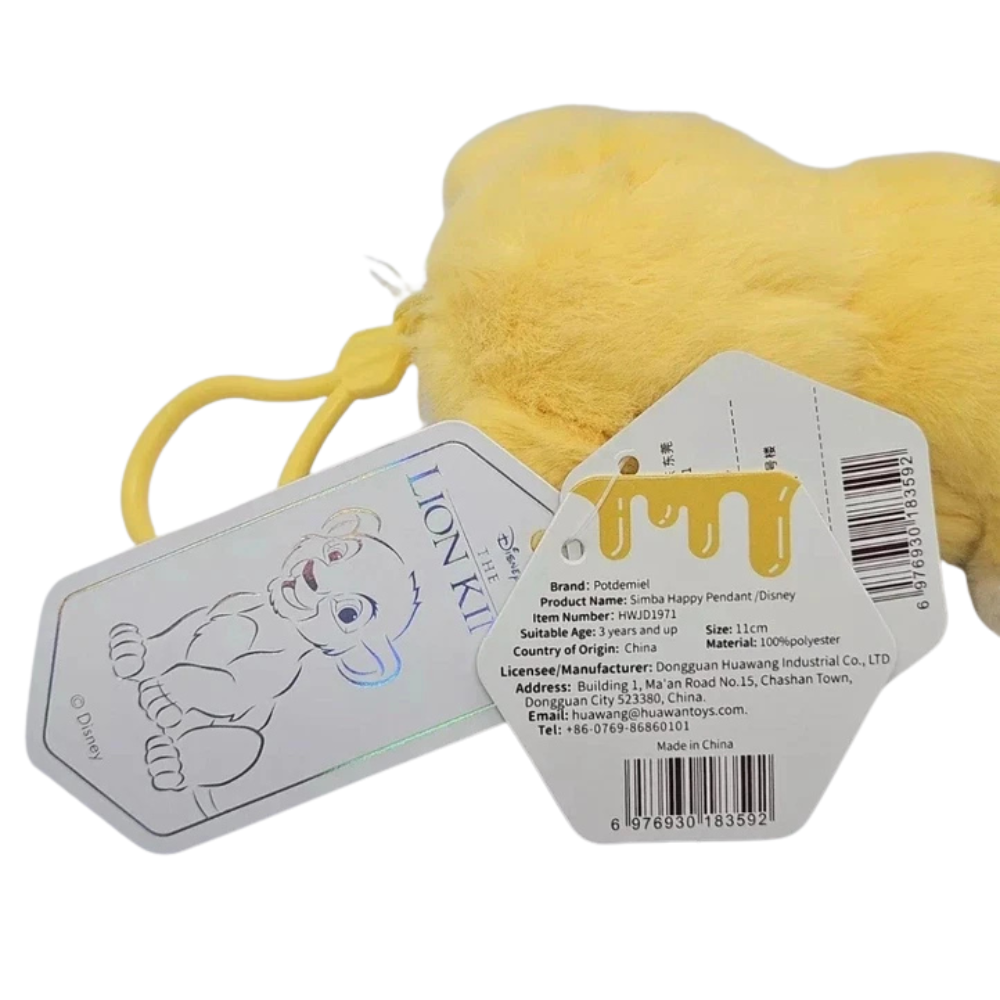 Disney Lion King Baby Simba Plush Keychain Keyring 11cm Cute Kids Collectible Bag Gift