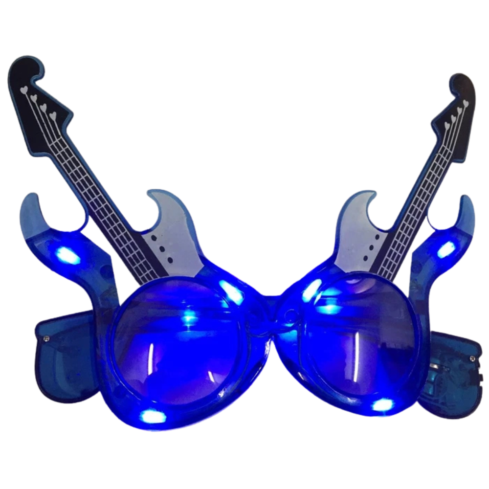Led Flashing Electric Guitar Glasses Glow Light Party Eyewear for Club Events and Festivals