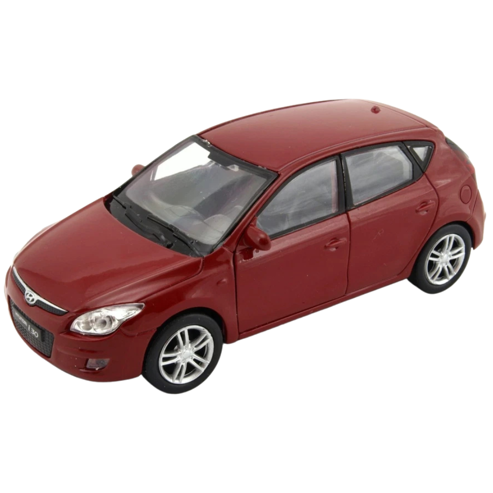 Welly 2009 Hyundai I30 Red Diecast Model Car Korean Family Hatchback Toy 1:34–1:39 Scale