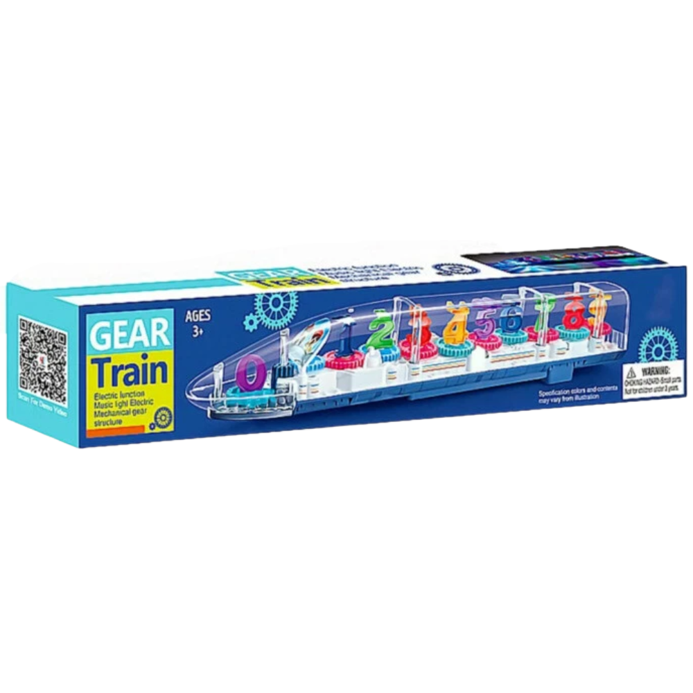 LED Light Gear Train Toy with Music, Rotating Action and Learning Features for Kids UK