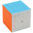 Qiyi 8x8 Stickerless Magic Cube Puzzle Super Smooth Fast Speed Cube Toy for Brain Training