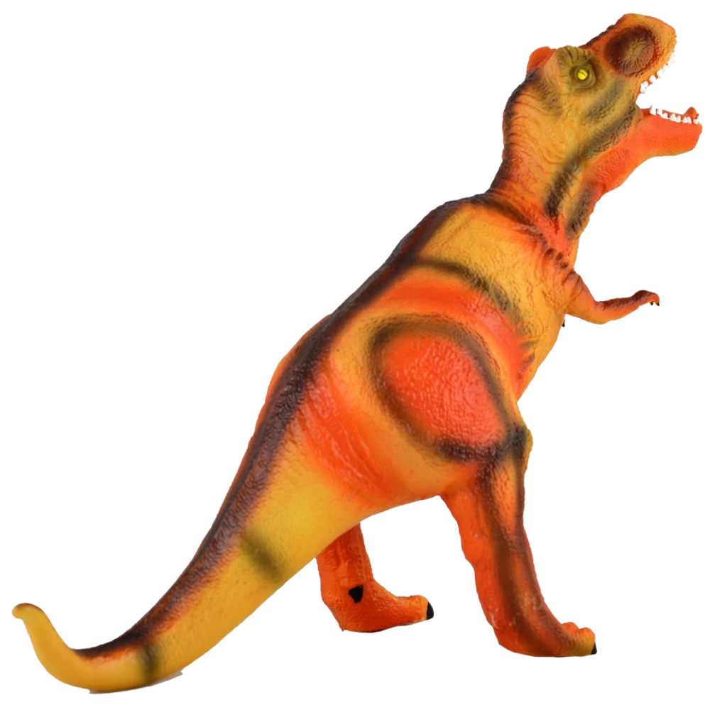 20 Inch Orange T-Rex Dinosaur Toy, Soft Rubber Tyrannosaurus Rex Jurassic Figure for Kids