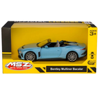 MSZ Bentley Mulliner Bacalar Blue 1:34 Scale Diecast Model Car Toy with Opening Doors