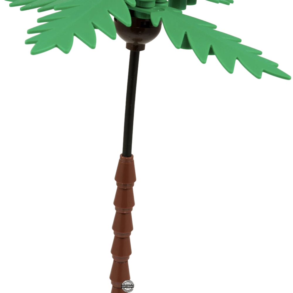 Lego Desert Island & Palm Tree Custom Kit Made with Real Lego Bricks Tropical Scene Display Set