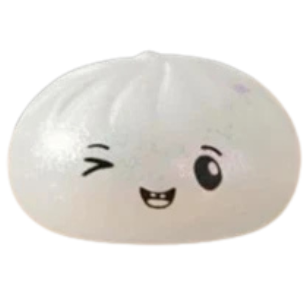 Toyland Iridescent Glitter Squishy Bao Dumpling Sensory Fidget Toy with Steamer Box