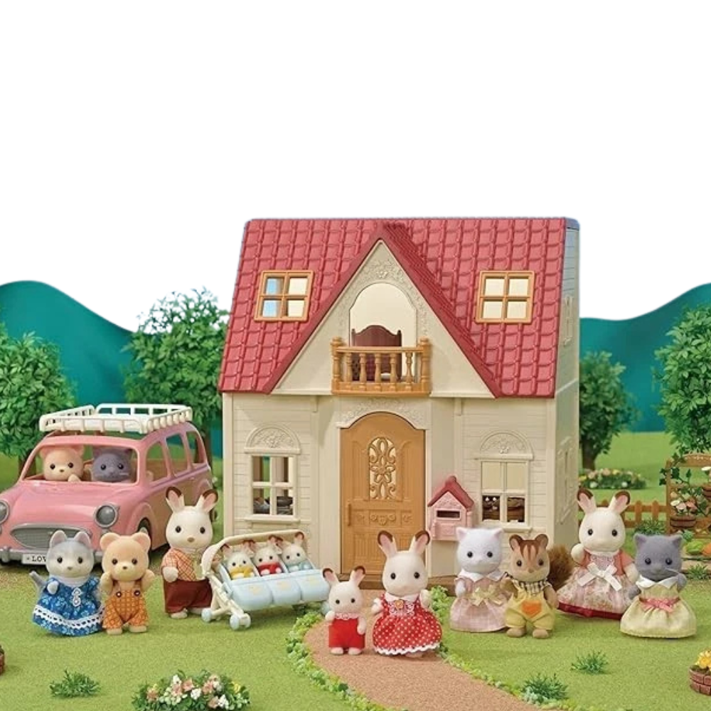Sylvanian Families Red Roof Cosy Cottage Dollhouse Playset 5567 for Imaginative Kids Play