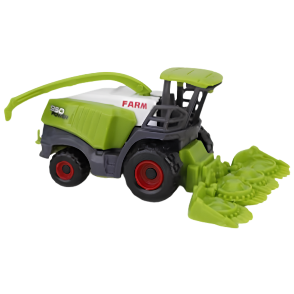Toyland Set of 5 Green Die Cast Farm Machinery Toys 4.5cm Tractors Harvesters Playset