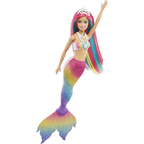 Barbie Dreamtopia Rainbow Magic Mermaid Doll with Rainbow Hair Colour Change Bath Toy Kids