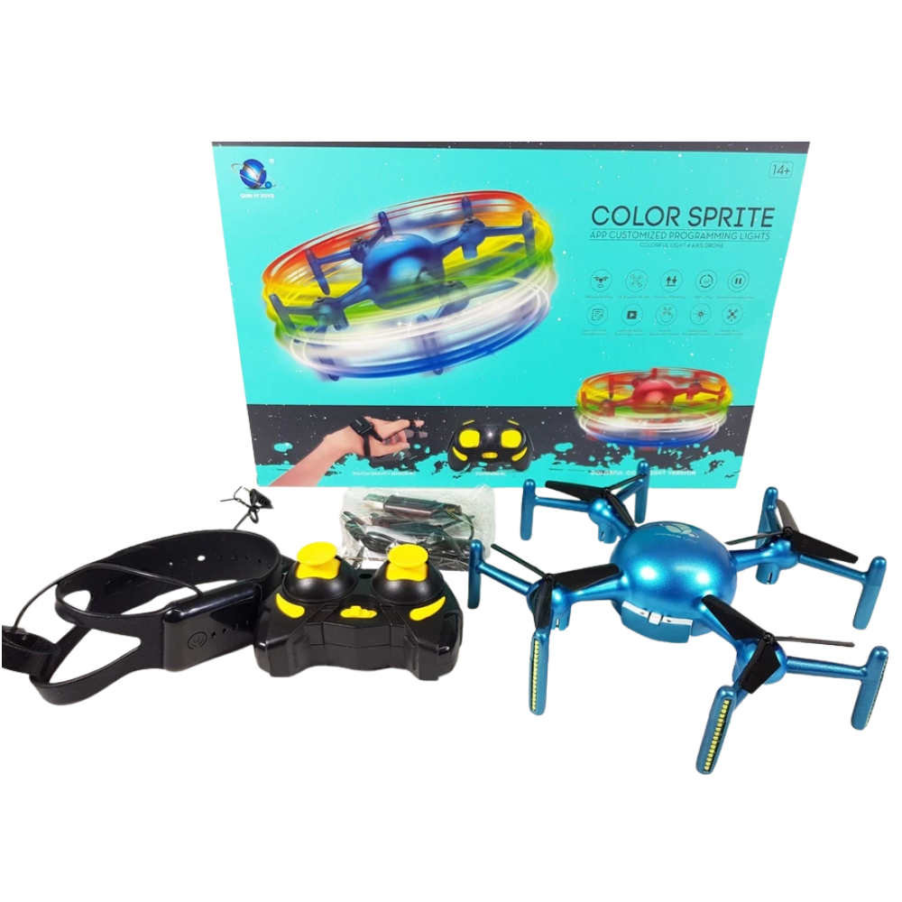 Remote Control Led Drone Rc 2.4ghz App Programmable Sky Writing Kids Gift 14+ Uk Toy