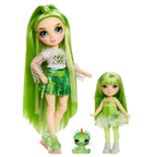 Rainbow High Littles Emerald Hunter Fantasy Fairy Doll with Green Hair, Dragon Pet and Wings