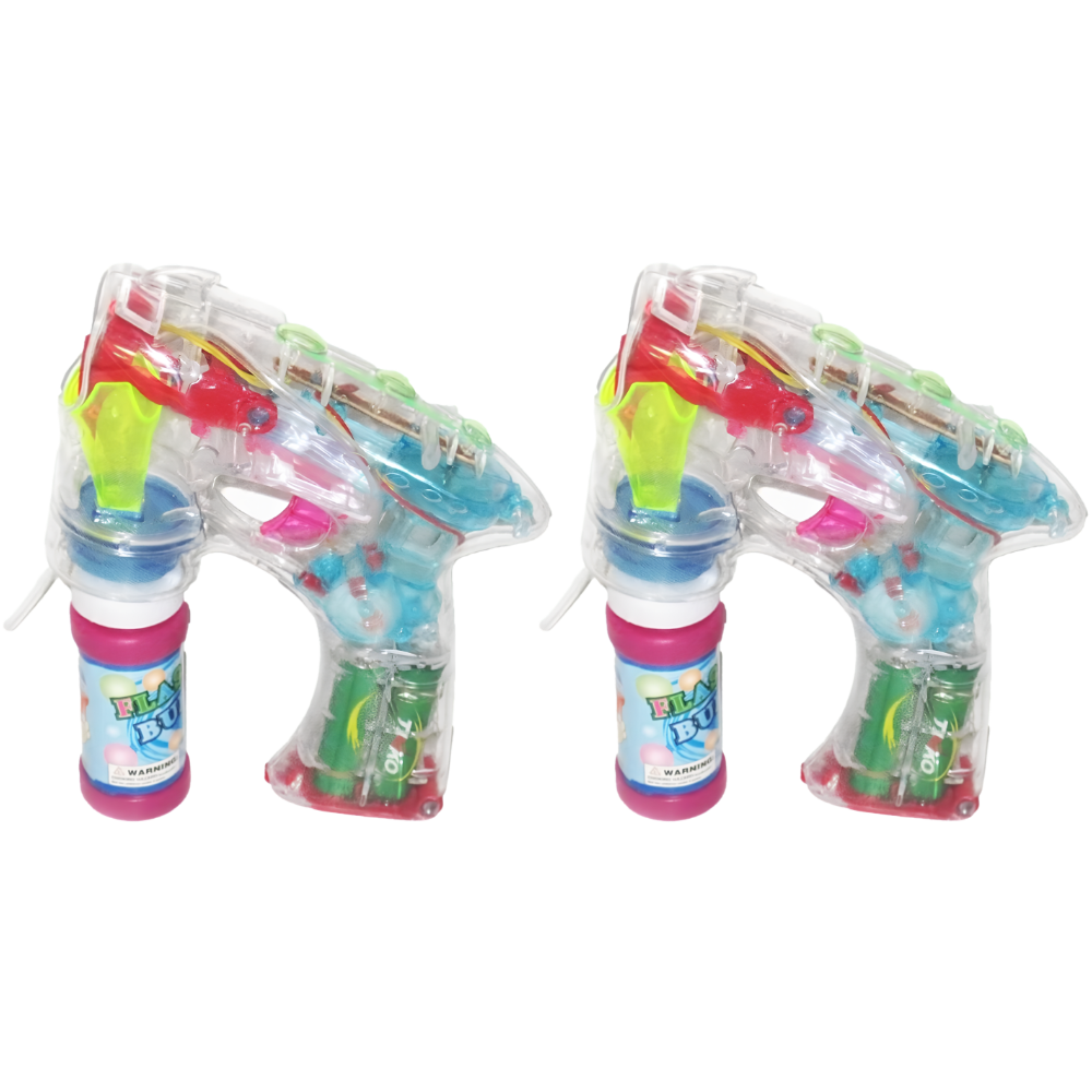 Pebble Hug Automatic Bubble Ray Gun Led Light Up Flashing Bubble Machine Kids Toy