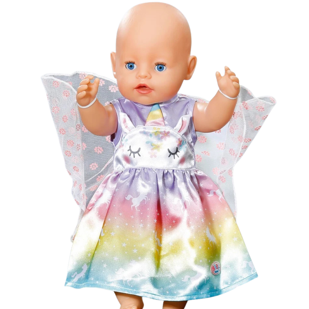 Baby Born Unicorn Fairy Outfit for 43cm Dolls, Magical Dress-Up Costume for Imaginative Play